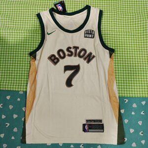Boston Celtics Jaylen Brown #7 Cream Jersey